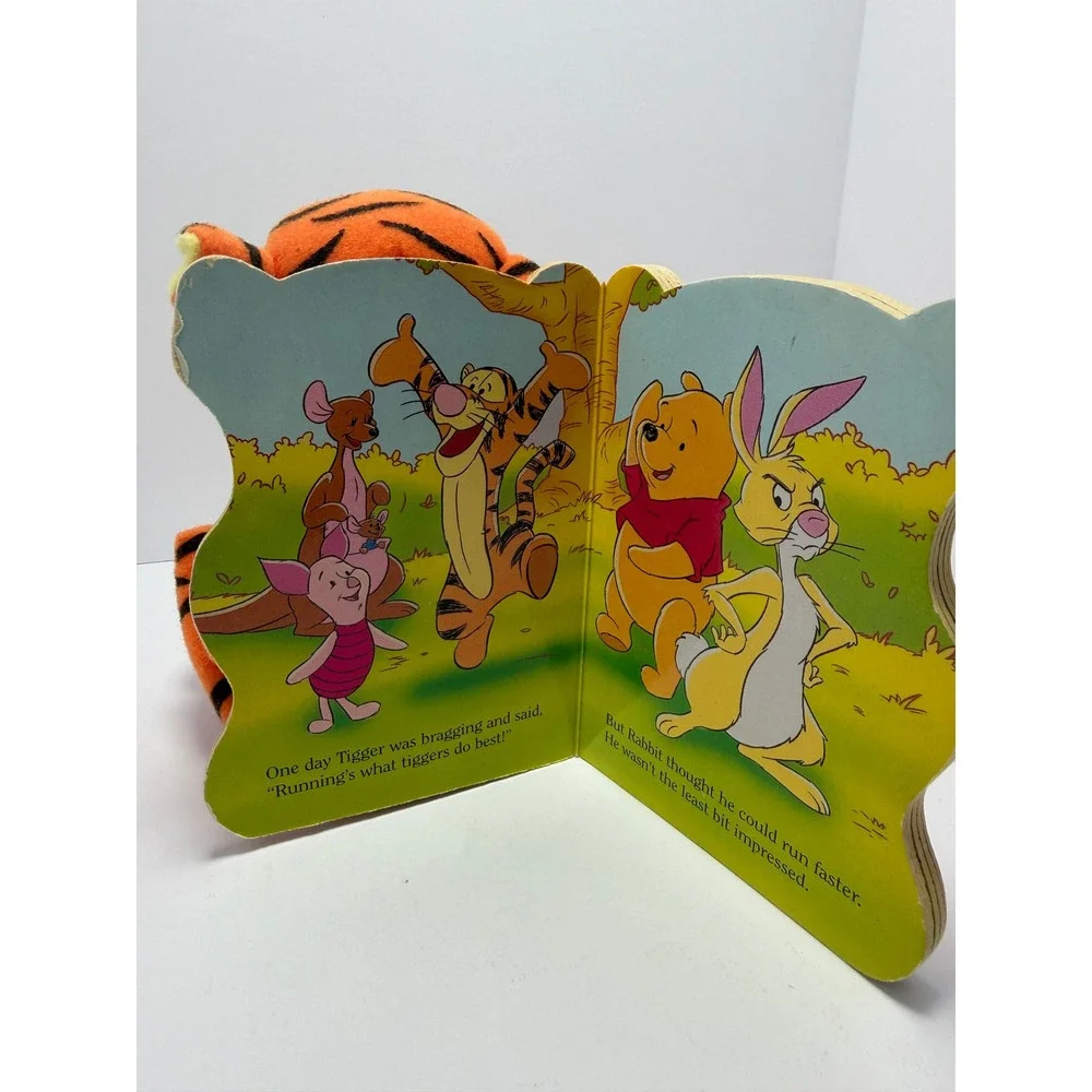 Disney Pooh Friendly Tales 1997 Plush Book Lot of 3 Tigger Eeyore Winnie